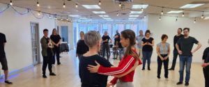 Maria Ford teaching a west coast swing workshop